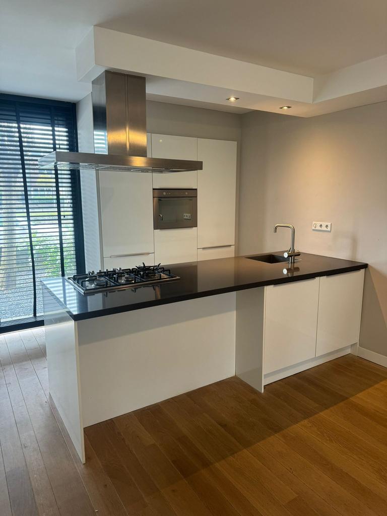 Compleet Kookeiland Modern + Wandkast + GEDEMONTEERD, Huis en Inrichting, Wit, Ophalen of Verzenden, Composiet, Met kookeiland