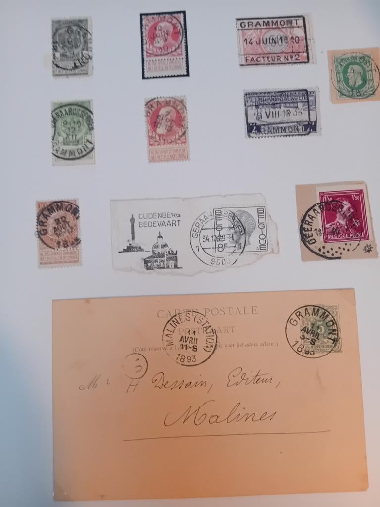 Timbres estampillés Geraardsbergen Grammont lot 496B, Enlèvement ou Envoi
