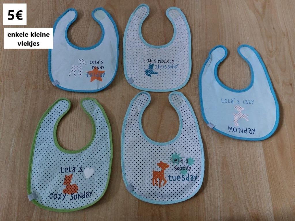 Set 5 slabbetjes Lässig, Kinderen en Baby's, Ophalen of Verzenden, Gebruikt