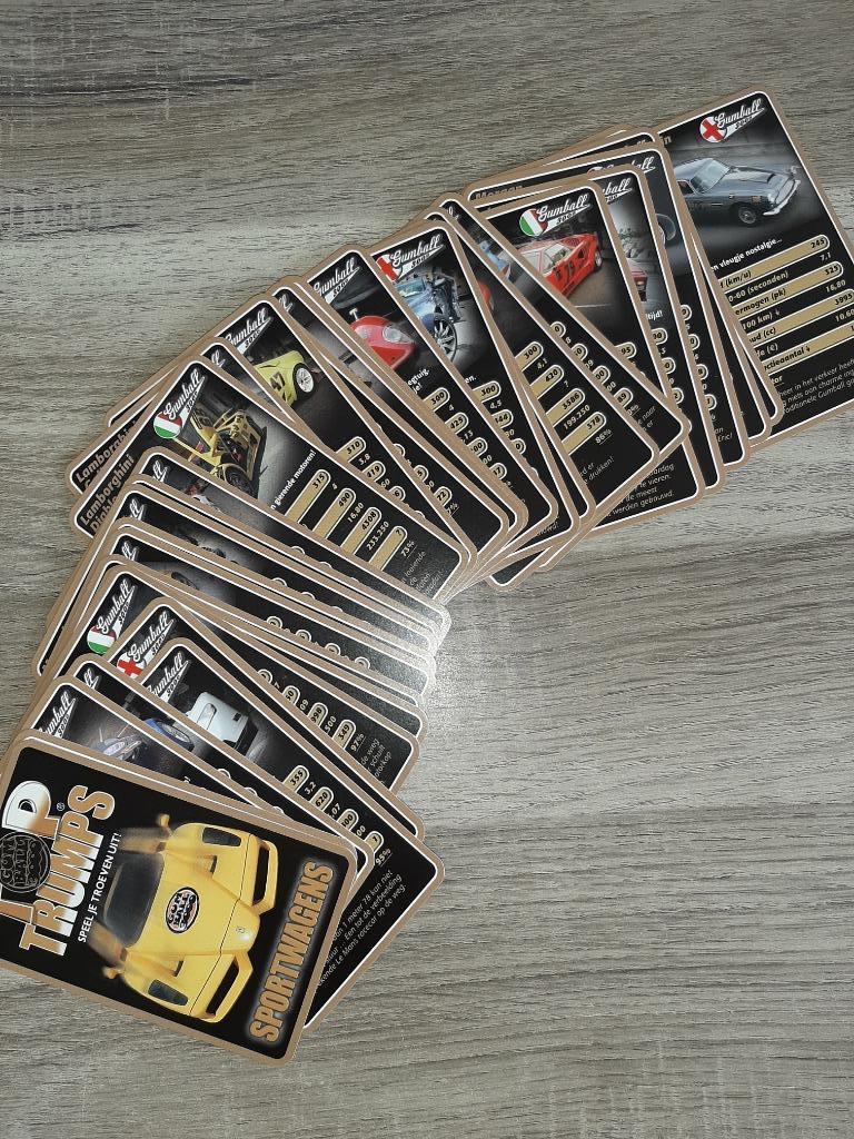 Autokwartet Top Trumps Sportwagen Gumball 3000, Ophalen of Verzenden, Zo goed als nieuw, Kwartet(ten)