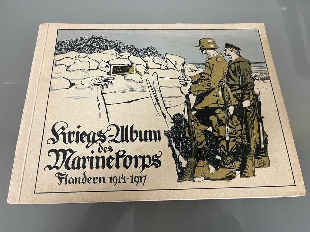 Kriegs album des marinekorps 1917 Flandern, Ophalen of Verzenden, Marine, Boek of Tijdschrift