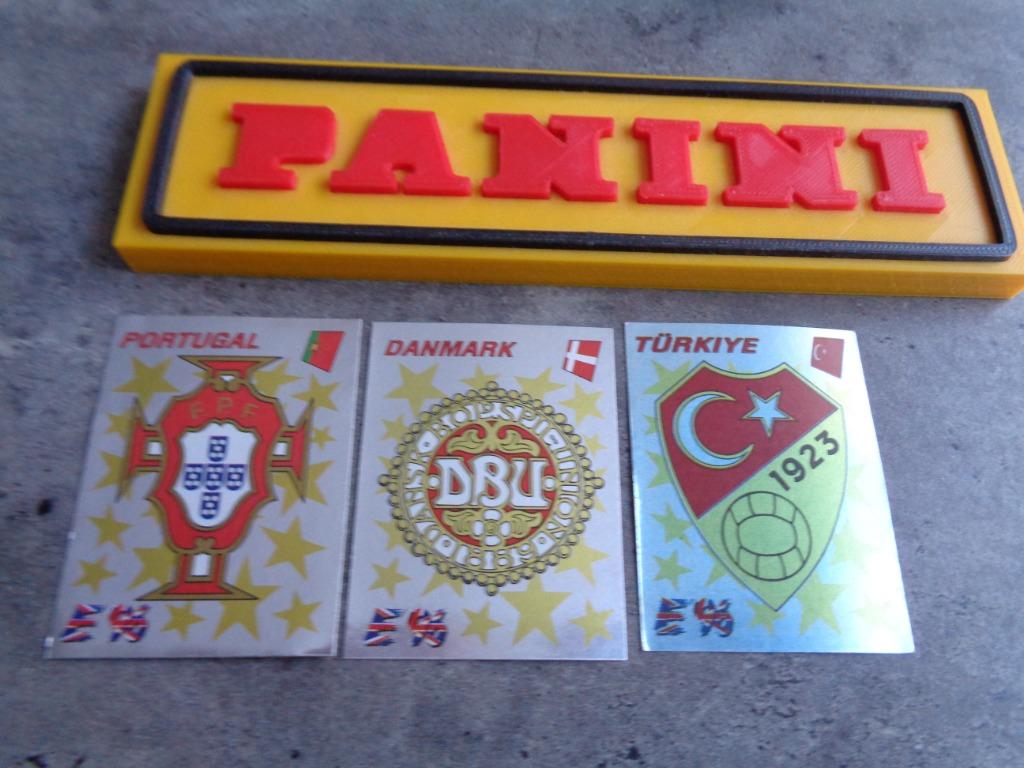 AUTOCOLLANTS DE FOOTBALL PANINI EURO 96 EMBLÈMES CE 3X BADGE, Enlèvement ou Envoi