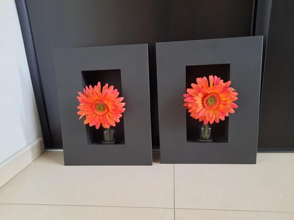 Lot de 2 cadres métalliques avec une niche, Maison & Meubles, Accessoires pour la Maison | Peintures, Dessins & Photos, Utilisé