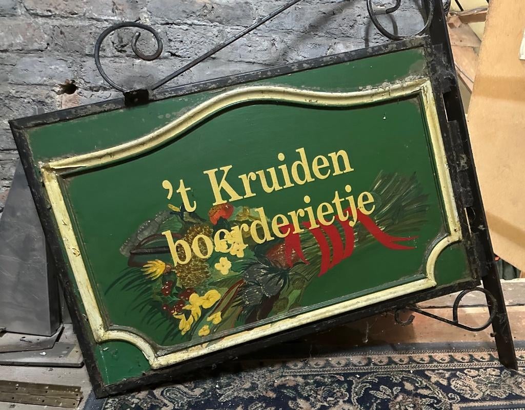 uithangbord voor winkel in ijzer en hout, Zakelijke goederen, Ophalen