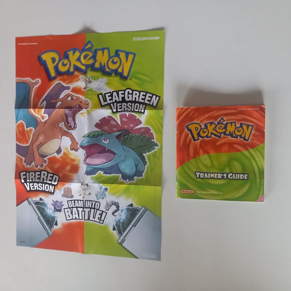 Pokémon firered & Leafgreen boekje + poster, Games en Spelcomputers, Games | Nintendo Game Boy, Ophalen of Verzenden, Zo goed als nieuw