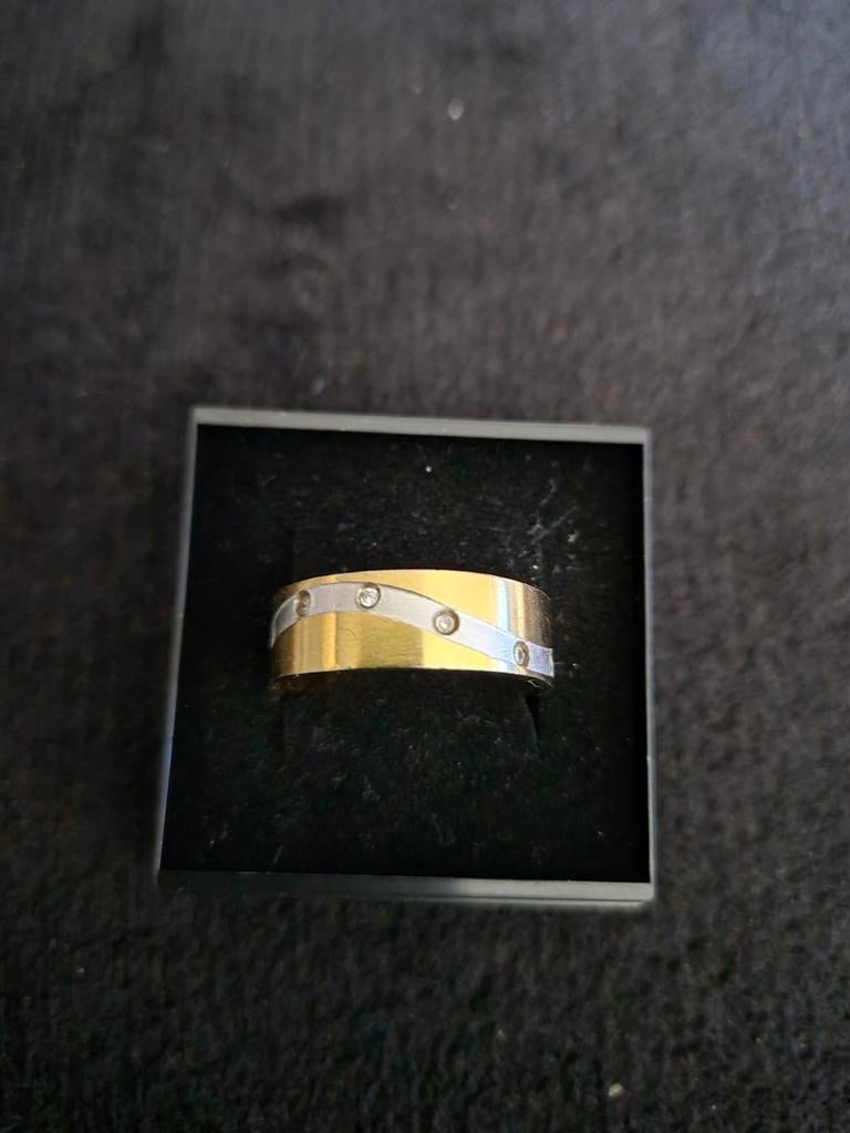 Bicolor ring voor heren maat 60, Ophalen of Verzenden, Zo goed als nieuw, Heer