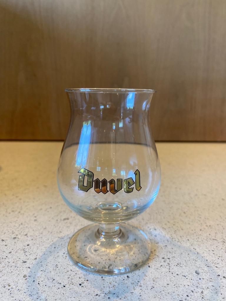 Duvel mini glaasje 7cl, Verzamelen, Ophalen, Zo goed als nieuw, Glas of Glazen, Duvel