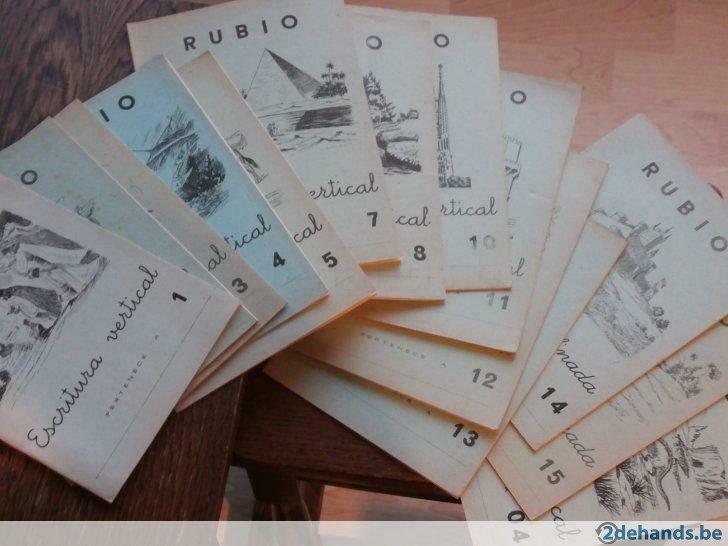 rubio escritura vertical 14 boekjes (vintage), Ophalen of Verzenden