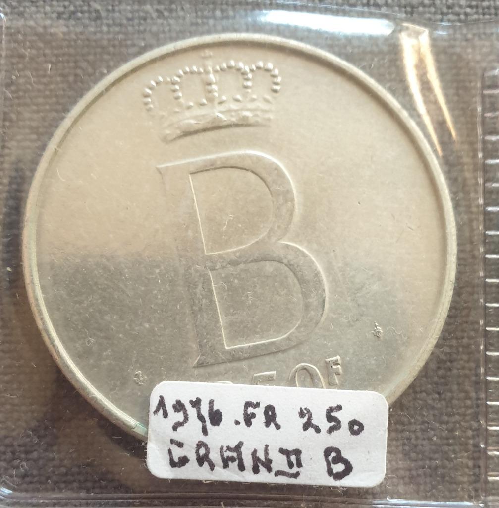 250 francs - Baudouin Ier - 1976 FR grand B , Zilver, Ophalen of Verzenden, Losse munt, Zilver