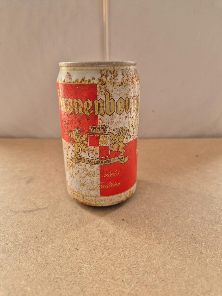 Canette de bière Kronenbourg (modèle 1), Ophalen of Verzenden, Gebruikt, Flesje(s), Overige merken
