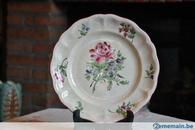 assiette fleur luneville france, Enlèvement ou Envoi