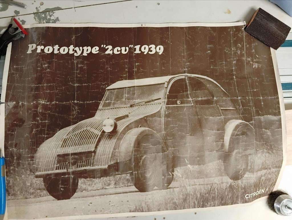 Poster 2cv 1939, Ophalen of Verzenden