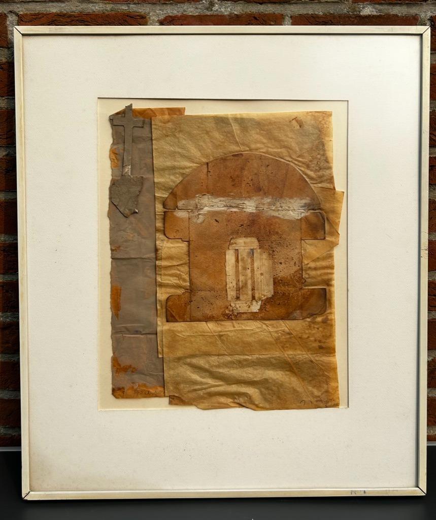 Collage met kruis 1982, Antiek en Kunst, Ophalen of Verzenden