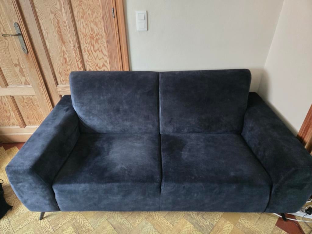 Verkoop van 2 donkerblauwe banken van Crack., Ophalen, Overige maten, 150 tot 200 cm, Nieuw