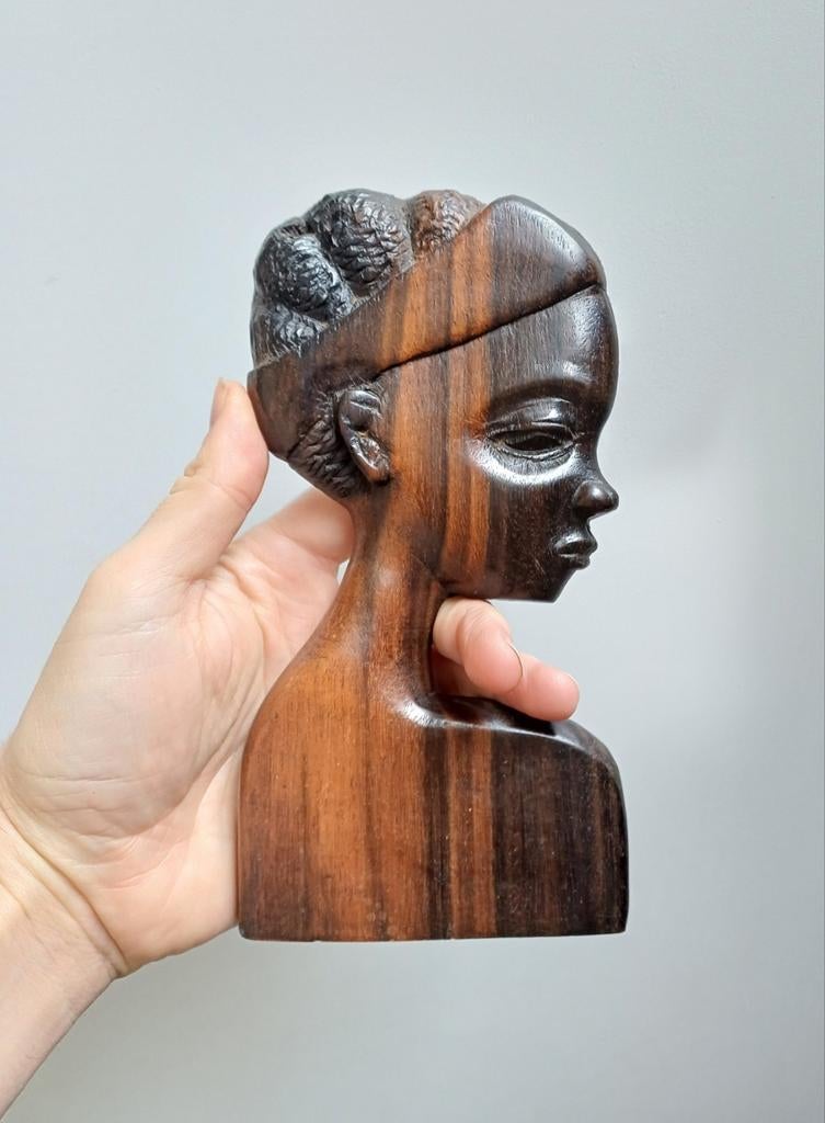 Afrikaans houtsnijwerk beeld, Antiek en Kunst, Kunst | Beelden en Houtsnijwerken, Ophalen of Verzenden