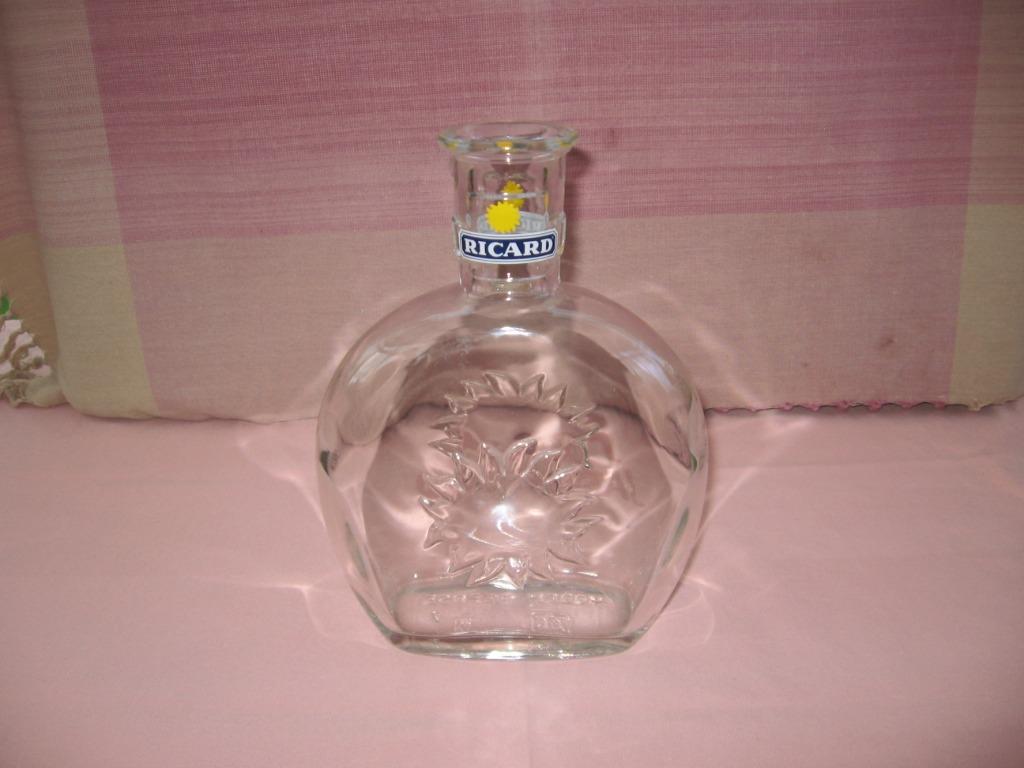 Carafe en verre Ricard d'un demi-litre avec soleil., Enlèvement ou Envoi