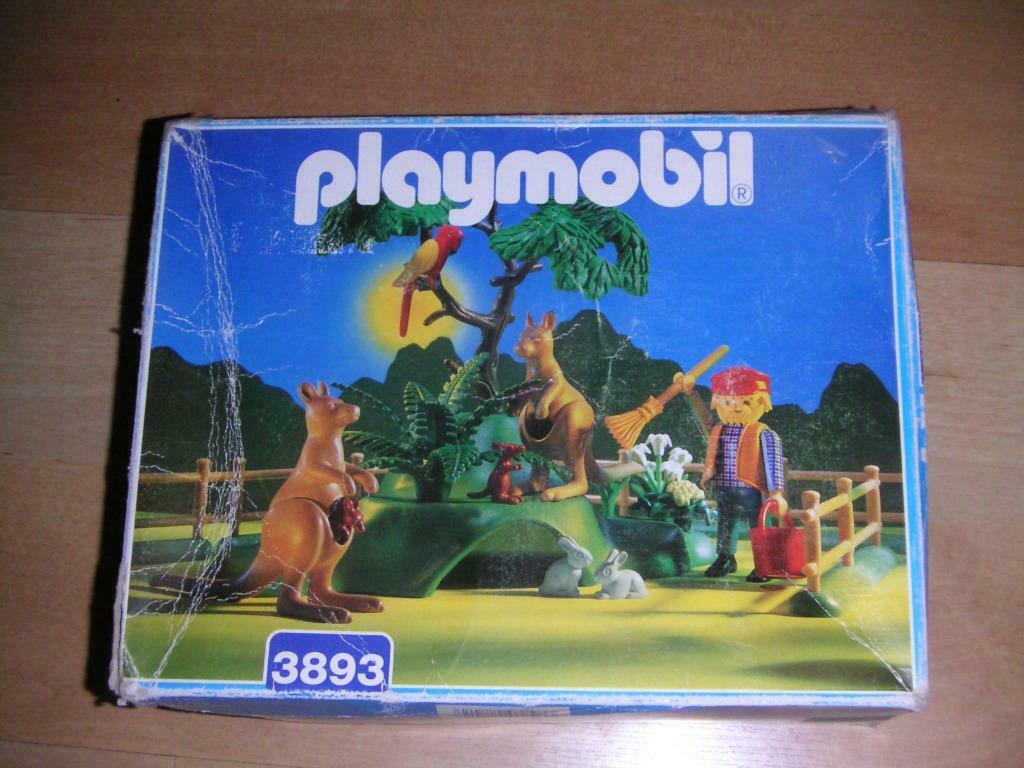 PLAYMOBIL 3893 : enclos aux kangourous complet en boîte 1998, Enlèvement ou Envoi, Utilisé