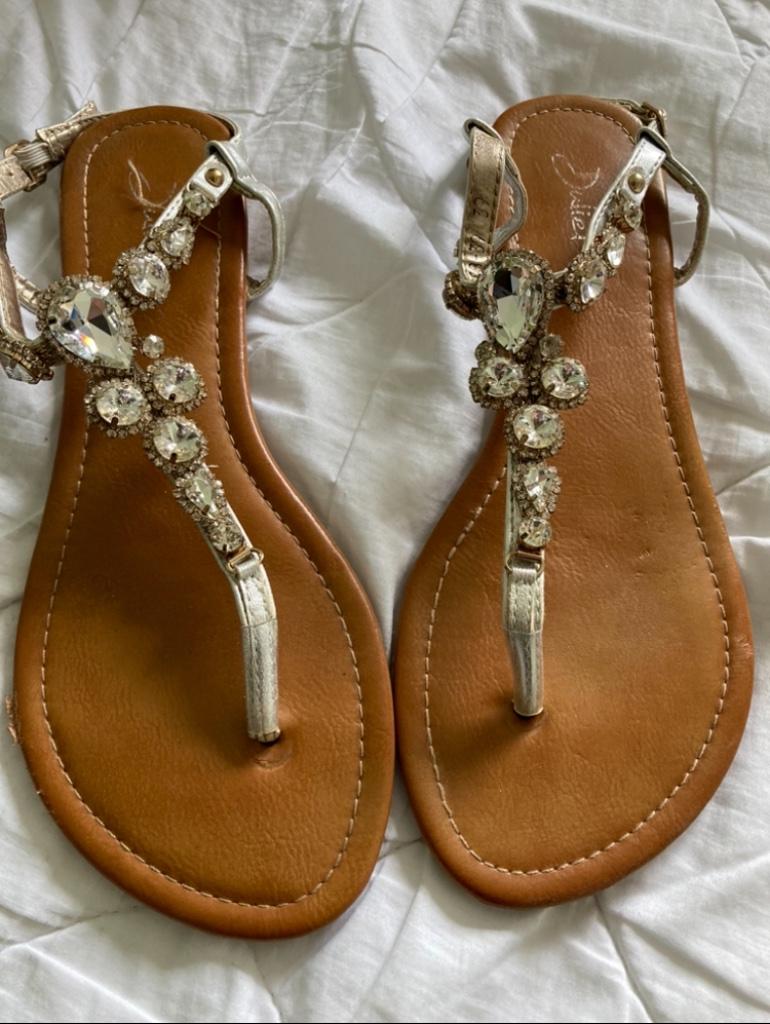 Sandalen dames maat 39, Neuf, Enlèvement ou Envoi, Beige, Sandales et Mûles