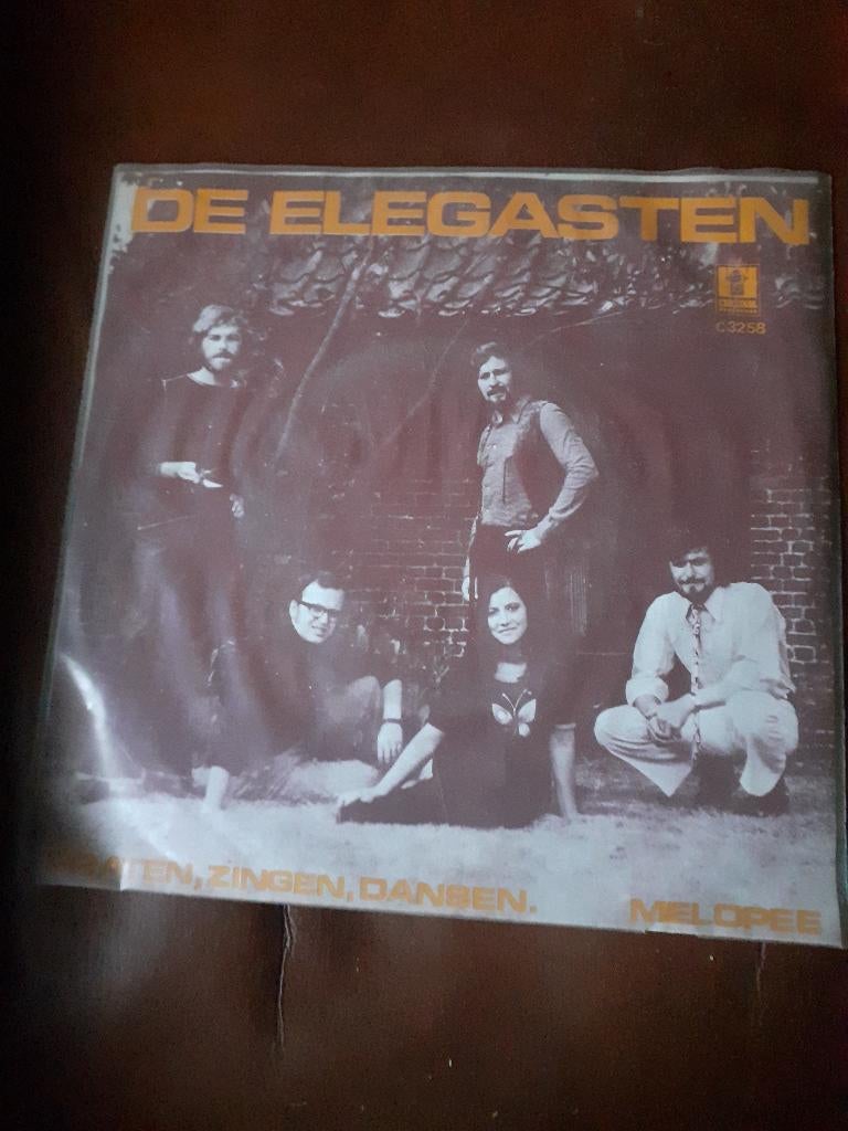 45T Elegasten : Praten, zingen, dansen (Belpop-, Ophalen of Verzenden
