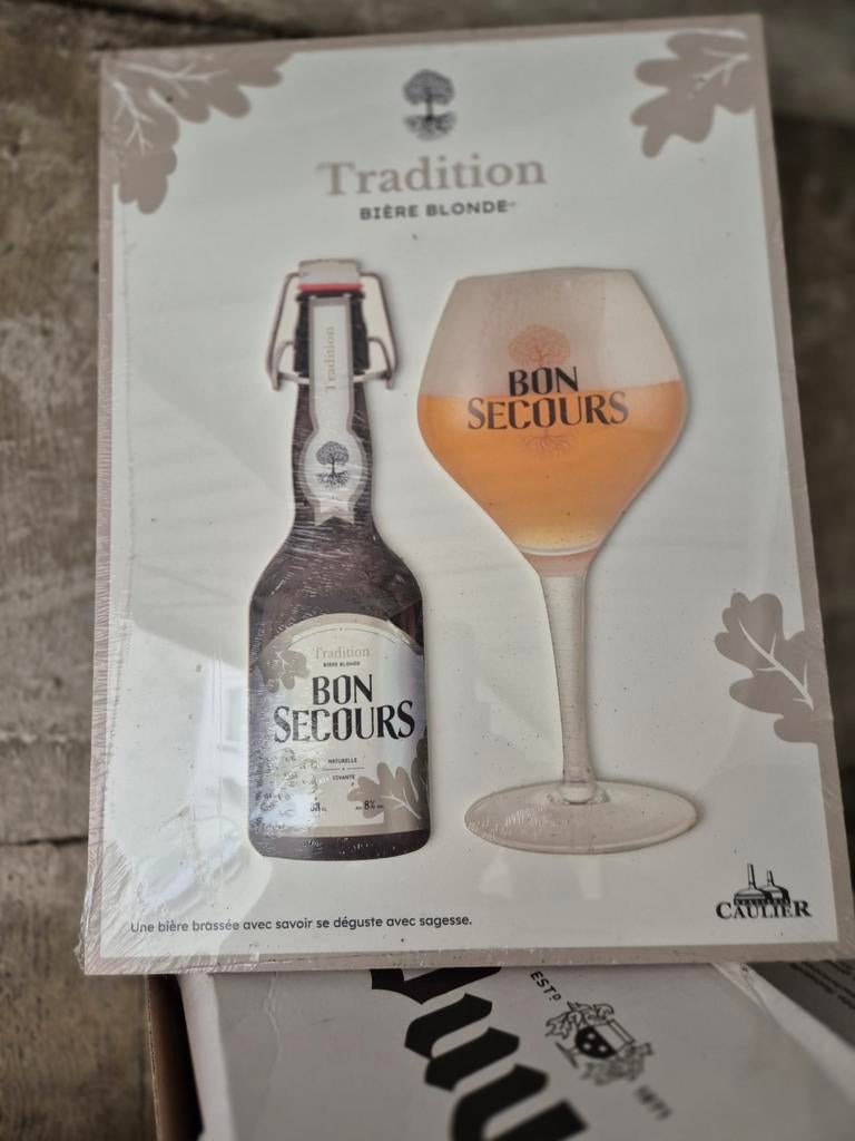 Houten plaat bon secours bier, Enlèvement ou Envoi