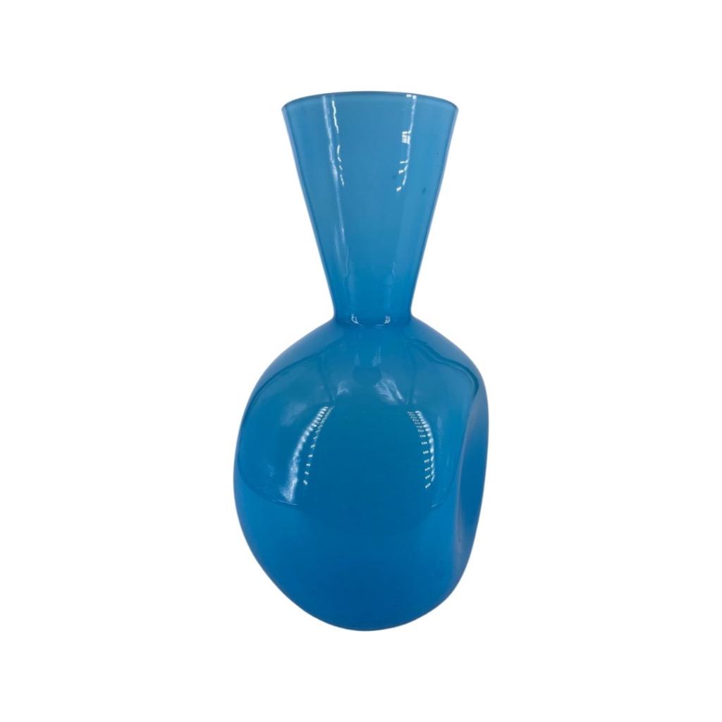 Kleine blauwe opaline vaas, Ophalen of Verzenden