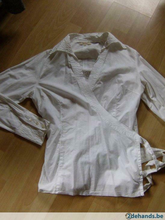 hemd wit merk baton rouge - maat 42, Enlèvement ou Envoi, Porté, Taille 42/44 (L), Blanc