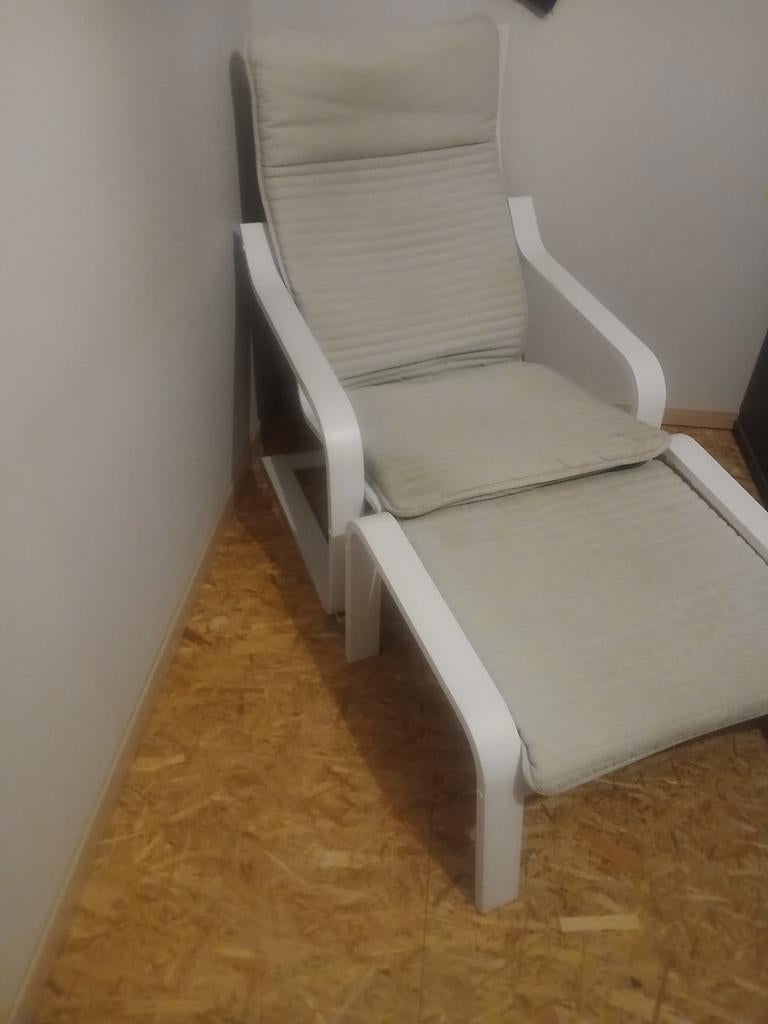 Zetel met voetbank ikea, Enlèvement, Comme neuf, Une personne