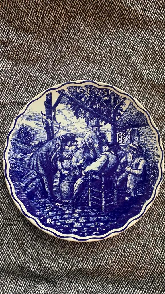 Boch bord delfts blauw, Antiek en Kunst, Ophalen