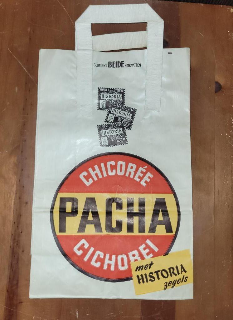 oude vintage witlof pacha reclametas, Verzamelen, Merken en Reclamevoorwerpen, Ophalen of Verzenden, Gebruikt, Verpakking