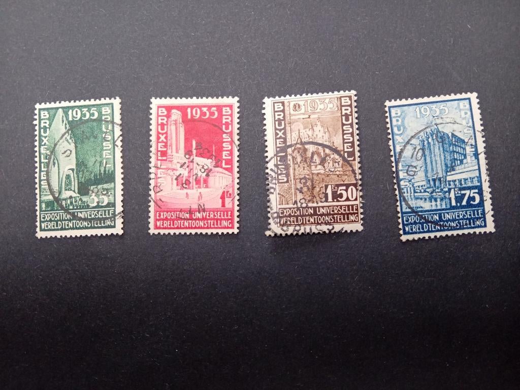 België postzegels nr 386/389 gestempeld lot 34B, Ophalen of Verzenden, Gestempeld