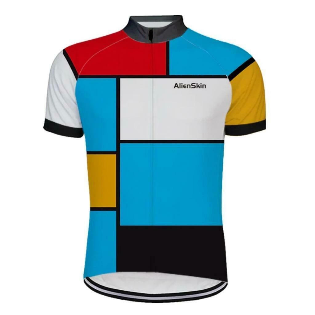 fietskledij koersvestje koerspak RETRO Mondriaan Alienskin, Fietsen en Brommers, Fietsaccessoires | Fietskleding, Nieuw, Overige maten