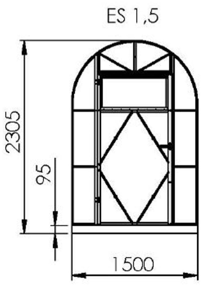 Serre tunnel Ecoslider ES 1,5/2/2,5 x à partir d'une serre d, Neuf, Acier, Serre, Polycarbonate