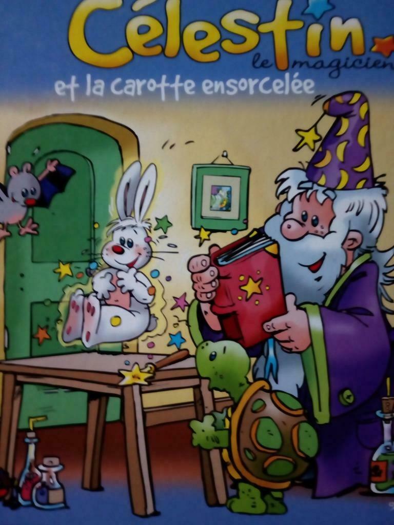 Célestin le magicien et la carotte ensorcelée, Enlèvement, Comme neuf, Garçon ou Fille, 5 ou 6 ans