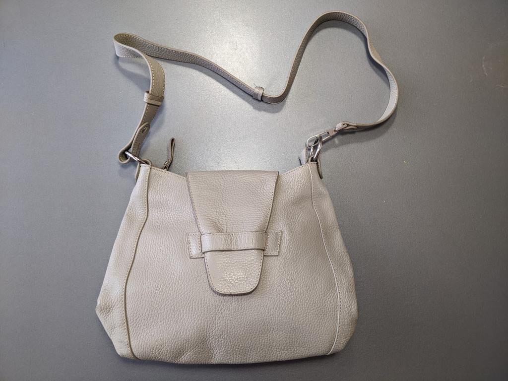Sac en cuir Mazarin beige 30/25 cm, Enlèvement, Utilisé, Beige, Sac à bandoulière