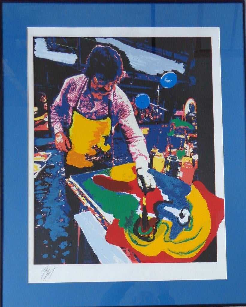 KAREL APPEL / SUNDAY / KLEURZEEFDRUK / 101x81cm / KADER SIG, Ophalen