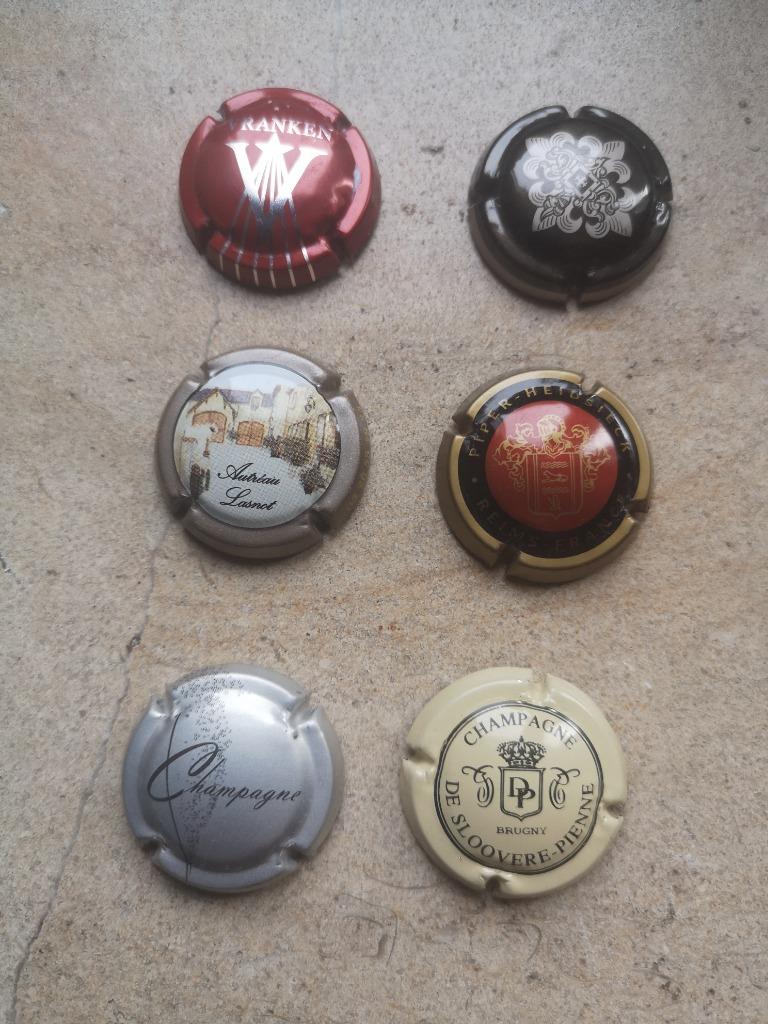 6 champagne capsules, Verzamelen, Ophalen of Verzenden, Champagne