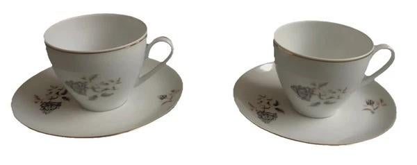 TK Thun Czechoslovakia Set de 2 tasses et soucoupes 20 cl, Maison & Meubles, Comme neuf, Autres styles, Porcelaine, Tasse(s) et/ou soucoupe(s)