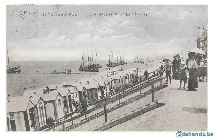 Heyst Sur Mer les bateaux de pèche à l'ancre, Enlèvement ou Envoi, Affranchie, Belgique et Luxembourg
