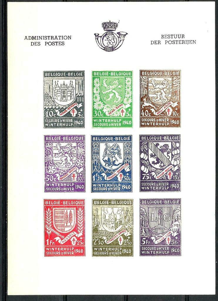 België 1941 2de Winterhulp OBP Blok 10A**, Postzegels en Munten, Orginele gom, Ophalen of Verzenden, Zonder stempel, Postfris