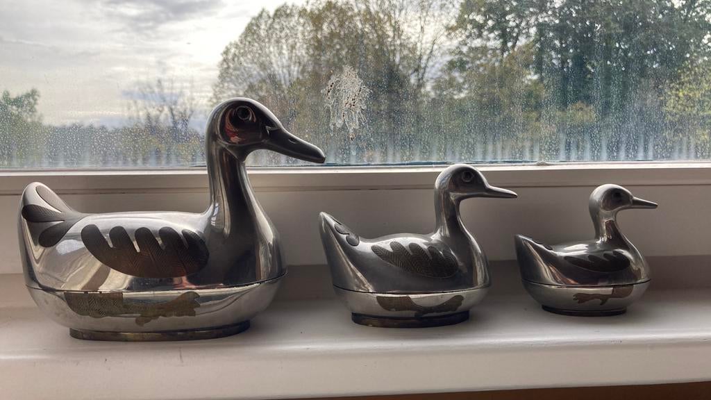 3 leuke eenden vr juwelen of andere 30 voor de drie, Ophalen, Overige materialen, Gebruikt, Schaal