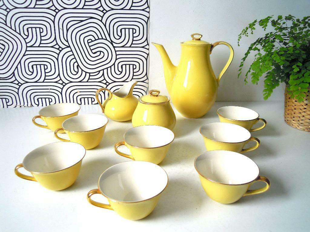 Pastelgeel koffieservies van Boch Keralux, Ophalen, Huis en Inrichting