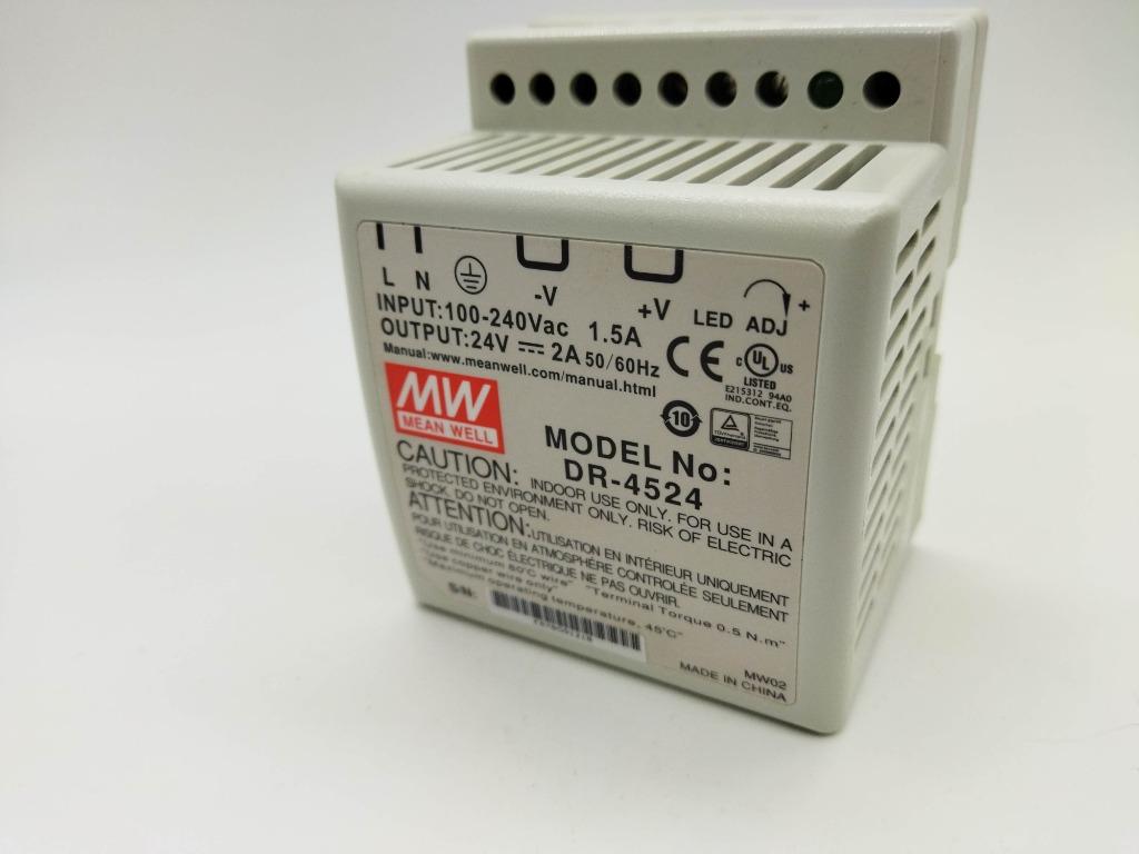 Boitier d'alimentation pour rail DIN MEAN WELL DR 4524, Enlèvement ou Envoi, Neuf, Autres types