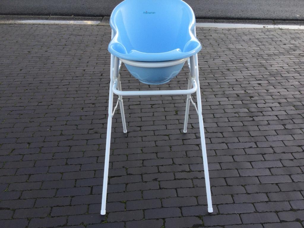 Babybadje lichtblauw Premaman met metaalondersteuning, Ophalen, Zo goed als nieuw, Badje, Overige merken