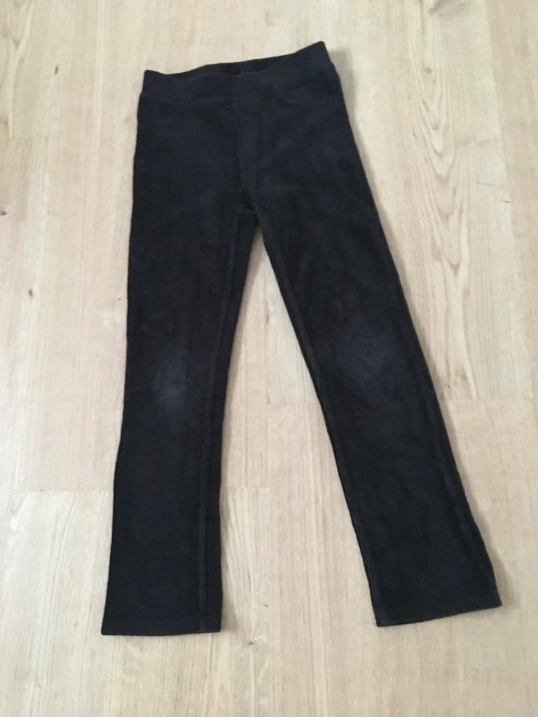 H&M, makkelijke zwarte tregging velours 122, Ophalen of Verzenden, H&M, Meisje, Broek