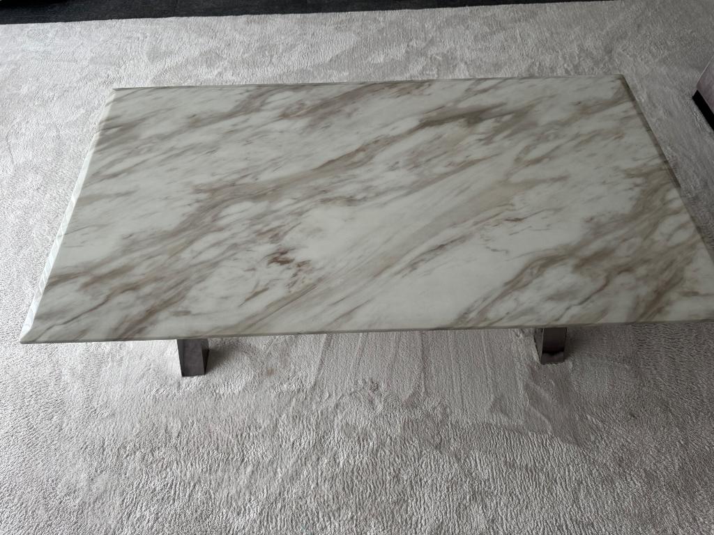 Table basse et table à manger marbre, Cinq personnes ou plus, Comme neuf, Enlèvement, Rectangulaire