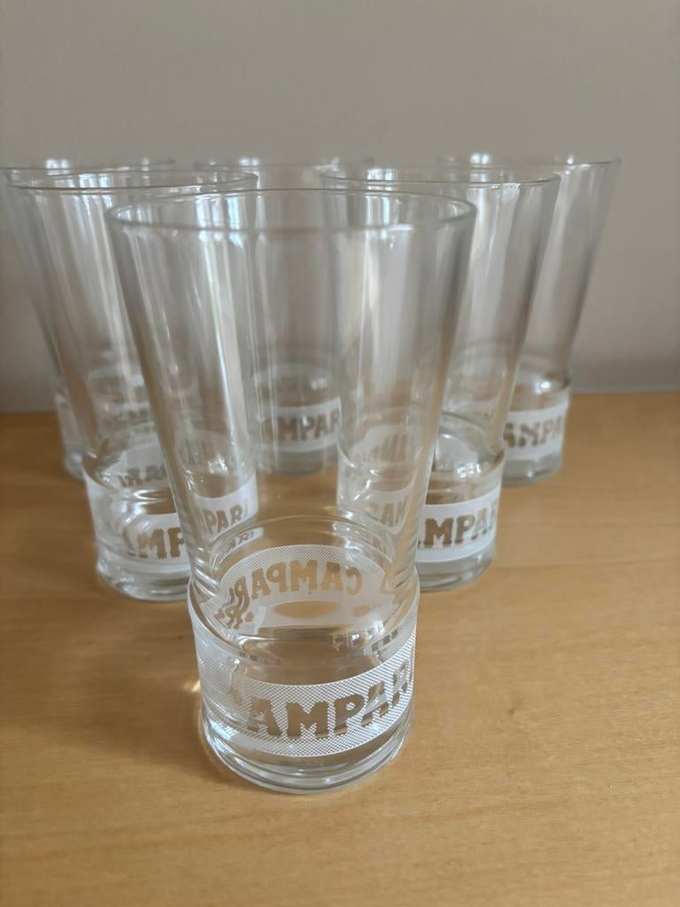 6 campari glazen, Verzamelen, Ophalen of Verzenden, Zo goed als nieuw