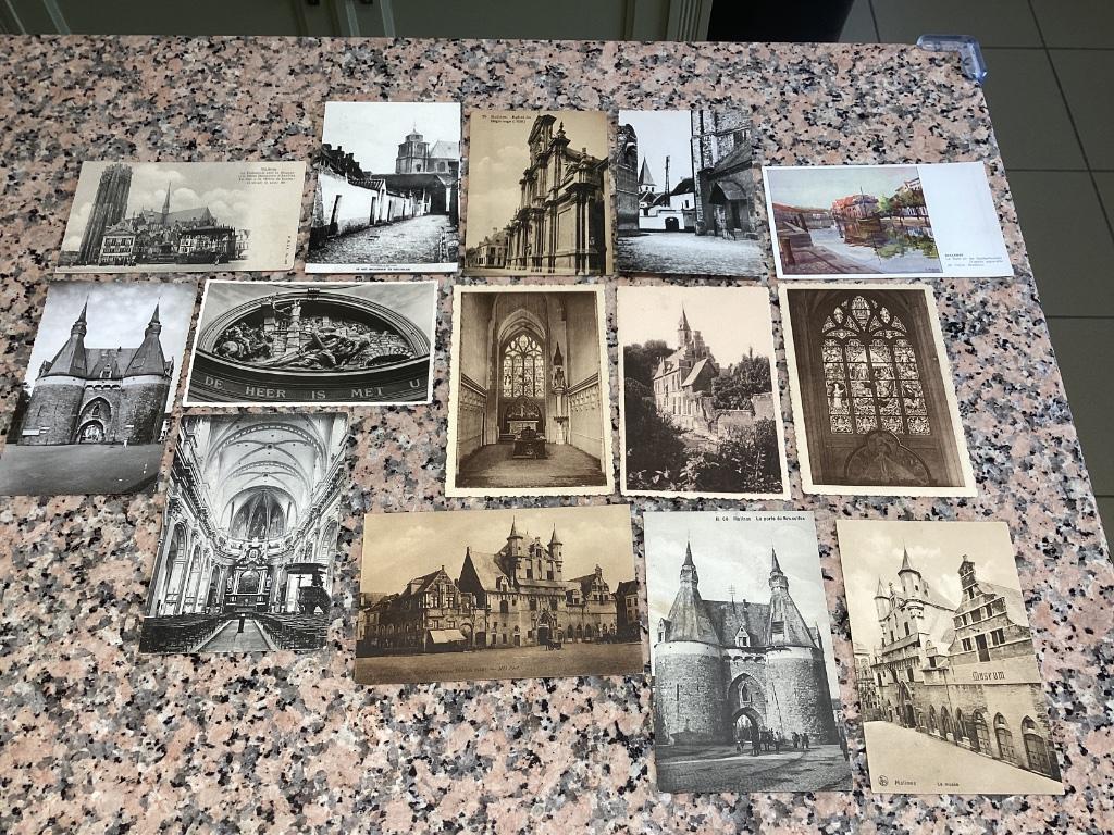 Lot van 14 oude postkaarten MECHELEN, Verzamelen, Ophalen of Verzenden, 1920 tot 1940, Antwerpen
