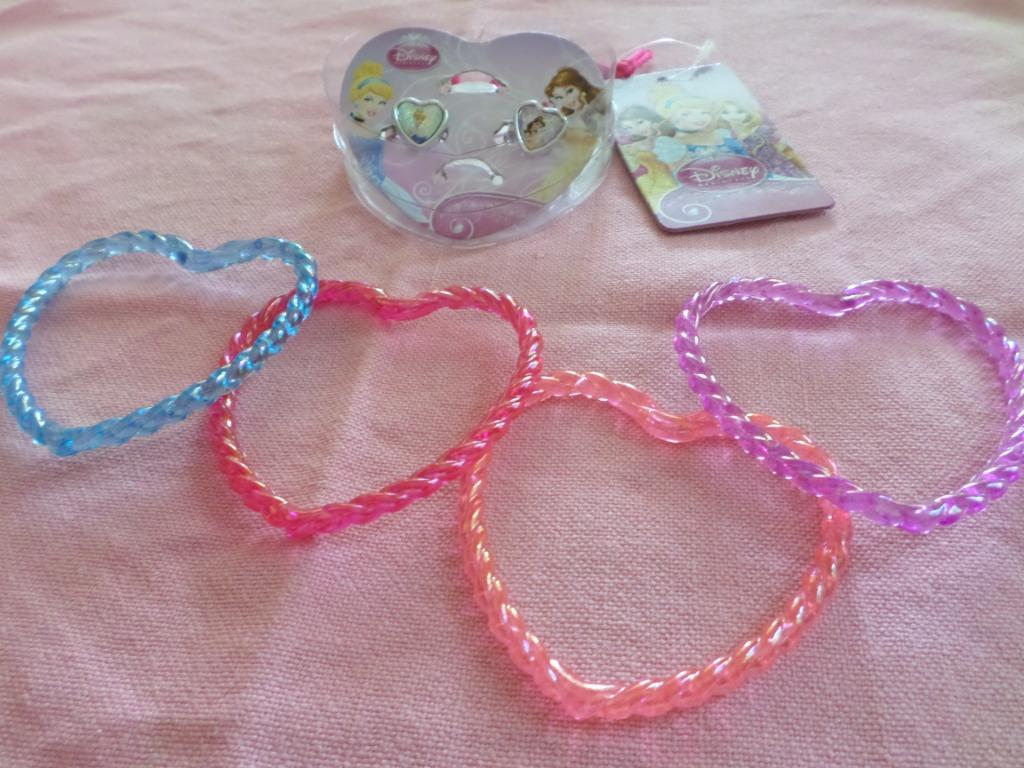 Disney Princesses Bijoux Bracelets bagues cœurs Cendrillon, Enlèvement ou Envoi, Cendrillon ou Belle, Utilisé, Autres types