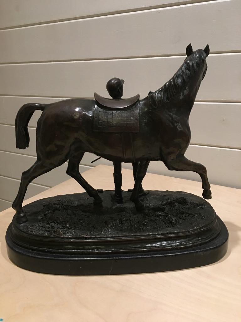 Bronzen beeld van P.J. Mene - Vainqueur !!!, Antiek en Kunst, Ophalen, Brons