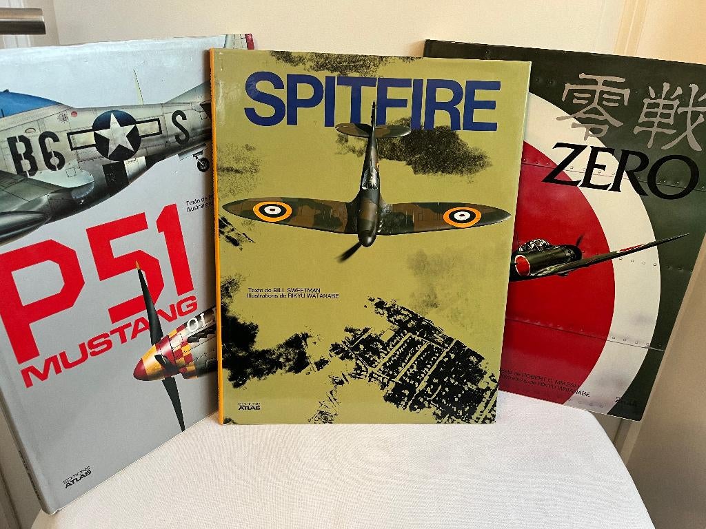 Lot 3 livres avions iconique WW2 Ed Atlas top, Tweede Wereldoorlog, Ophalen of Verzenden, Zo goed als nieuw, Divers auteurs